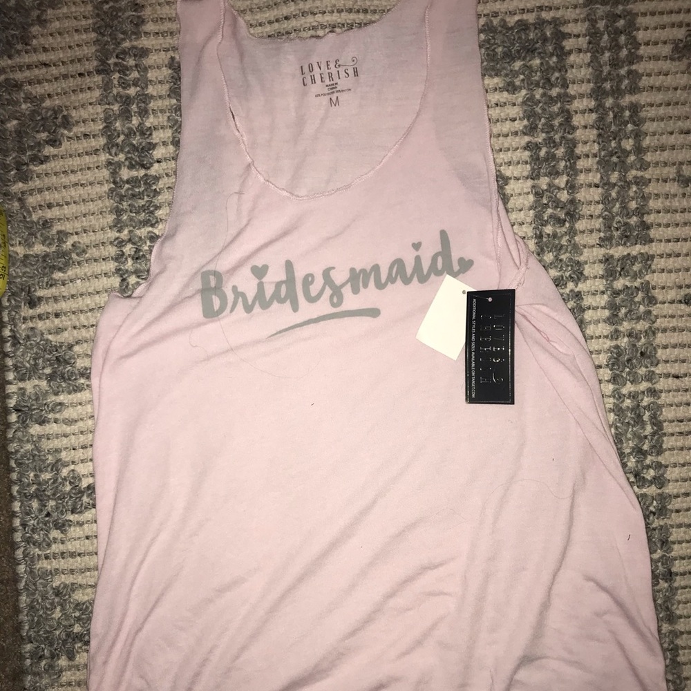 Pink bridesmaid shirt new with tags